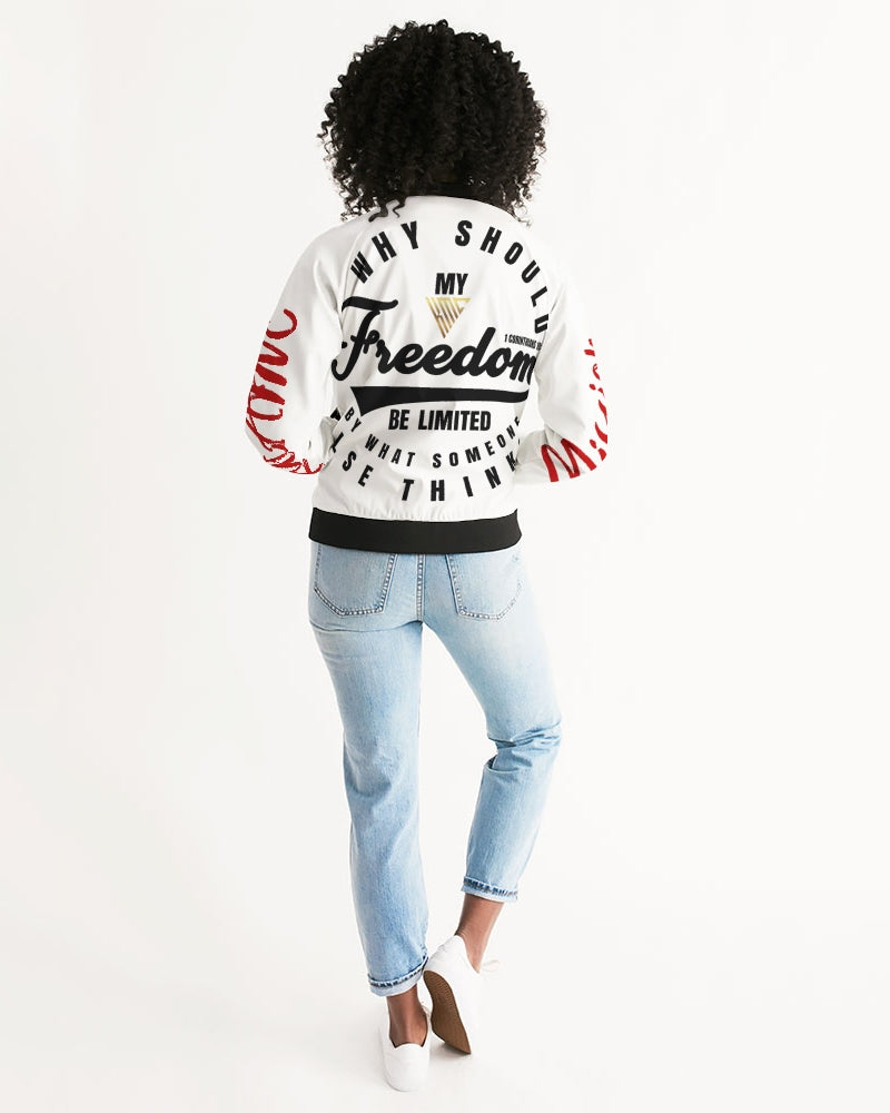 EXCLUSIVE &quot;FREEDOM&quot; Women&#39;s Bomber Jacket - KreativeMissionClothing